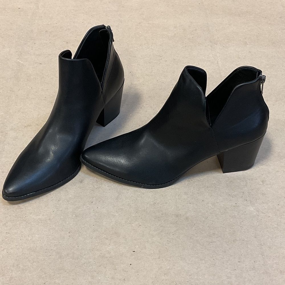 Sun + Stone Black Ankle Booties